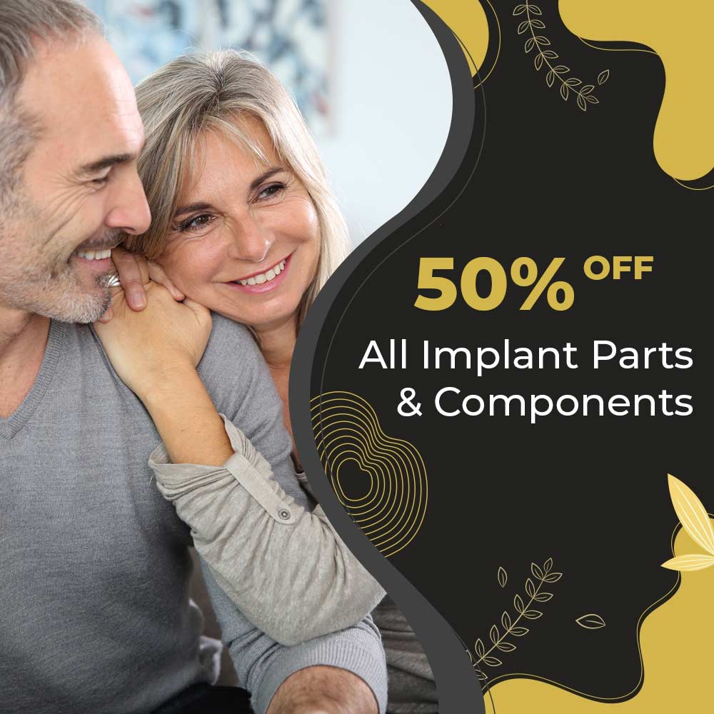 50% implant parts and components